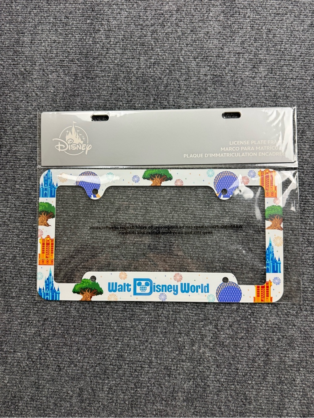 New Walt Disney World Parks Four Icons Parks License Plate Frame Metal